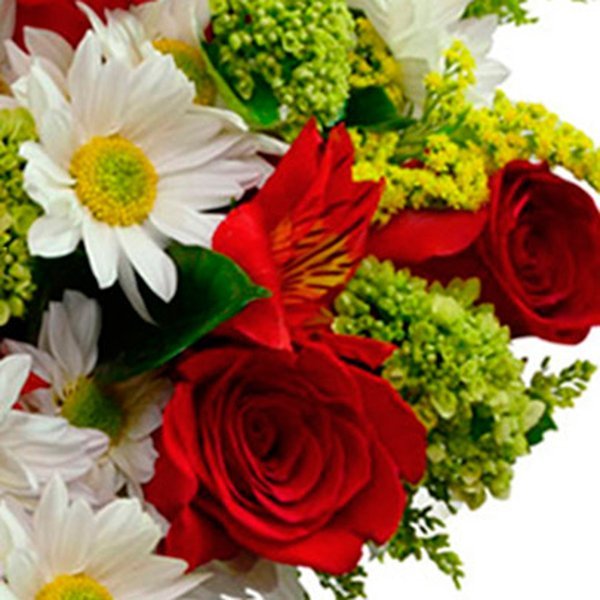 Arranjo Flores e Vida Vermelho